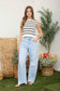Stripe Back Tie Knit Top