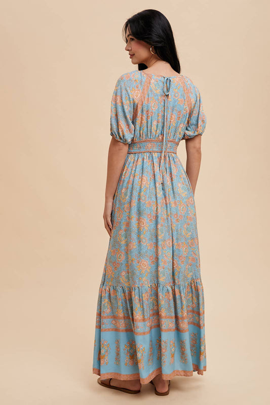 Serenity Border Print Maxi Dress