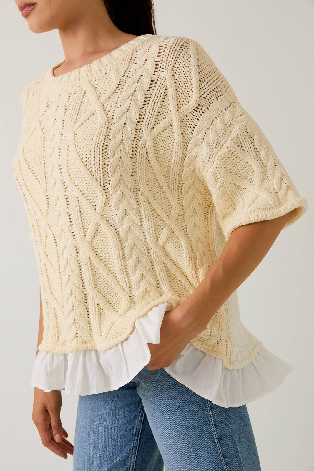 Ruffle Cable Knit