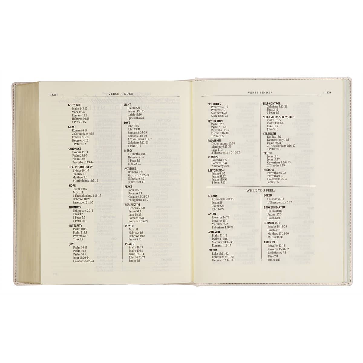 KJV Large Print Note-Taking Bible – White Floral Faux Leather