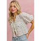 Meadow Bloom Tie Front Top