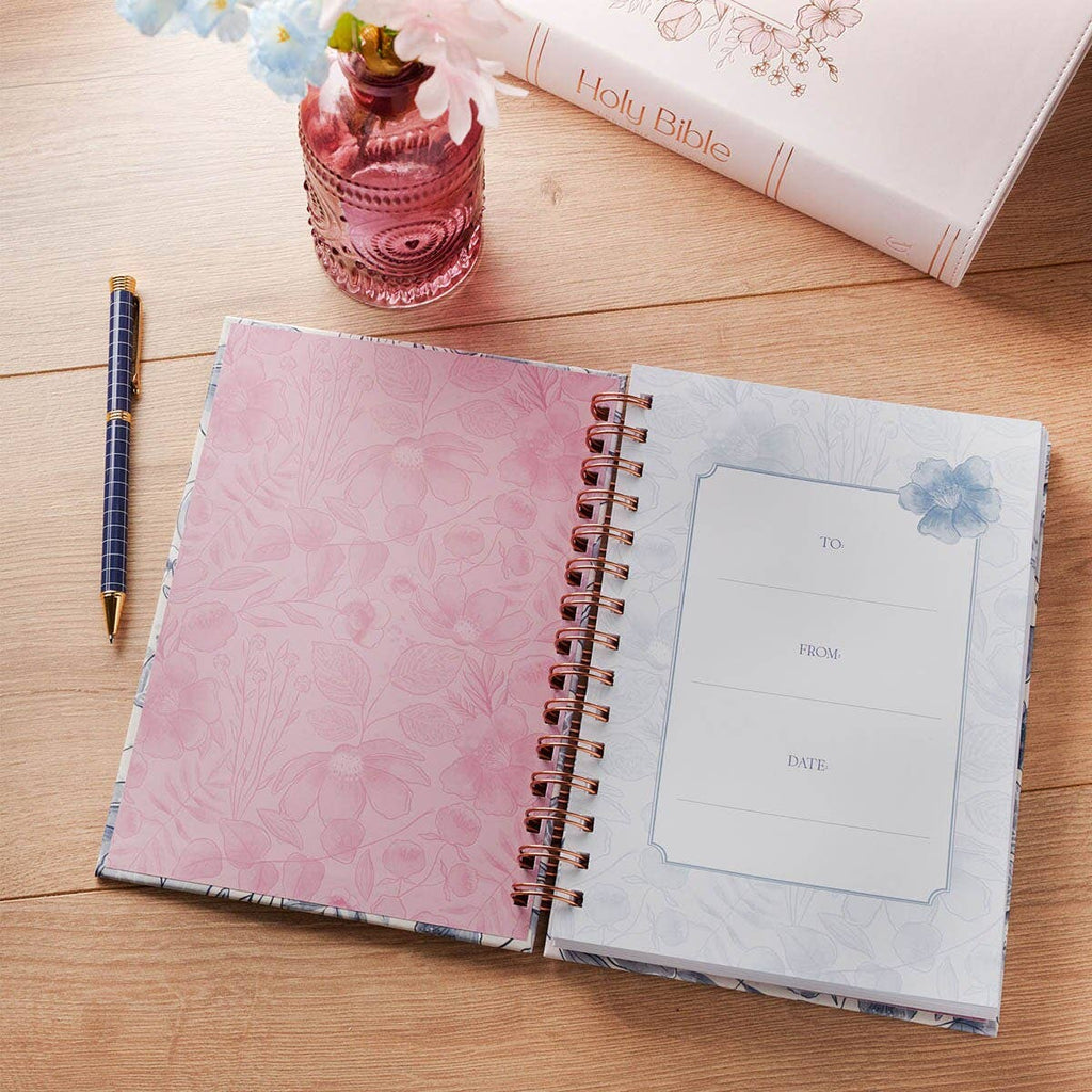 Prov. 3:5 Spiral Floral Journal