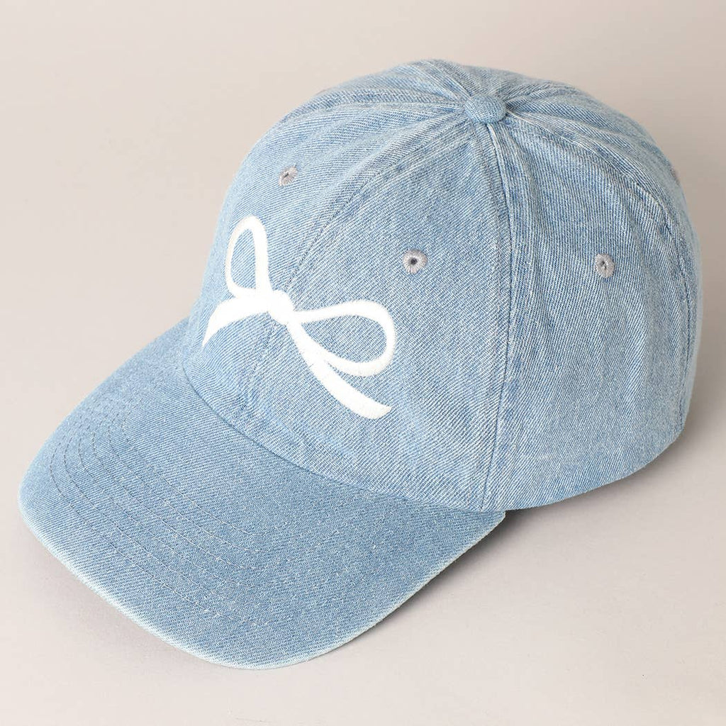 Darling Bow Denim Cap