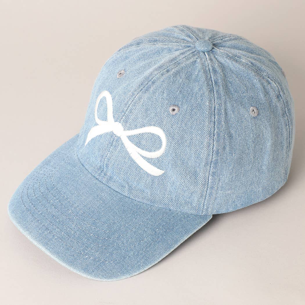 Darling Bow Denim Cap
