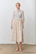 Cream Bloom Maxi Dress