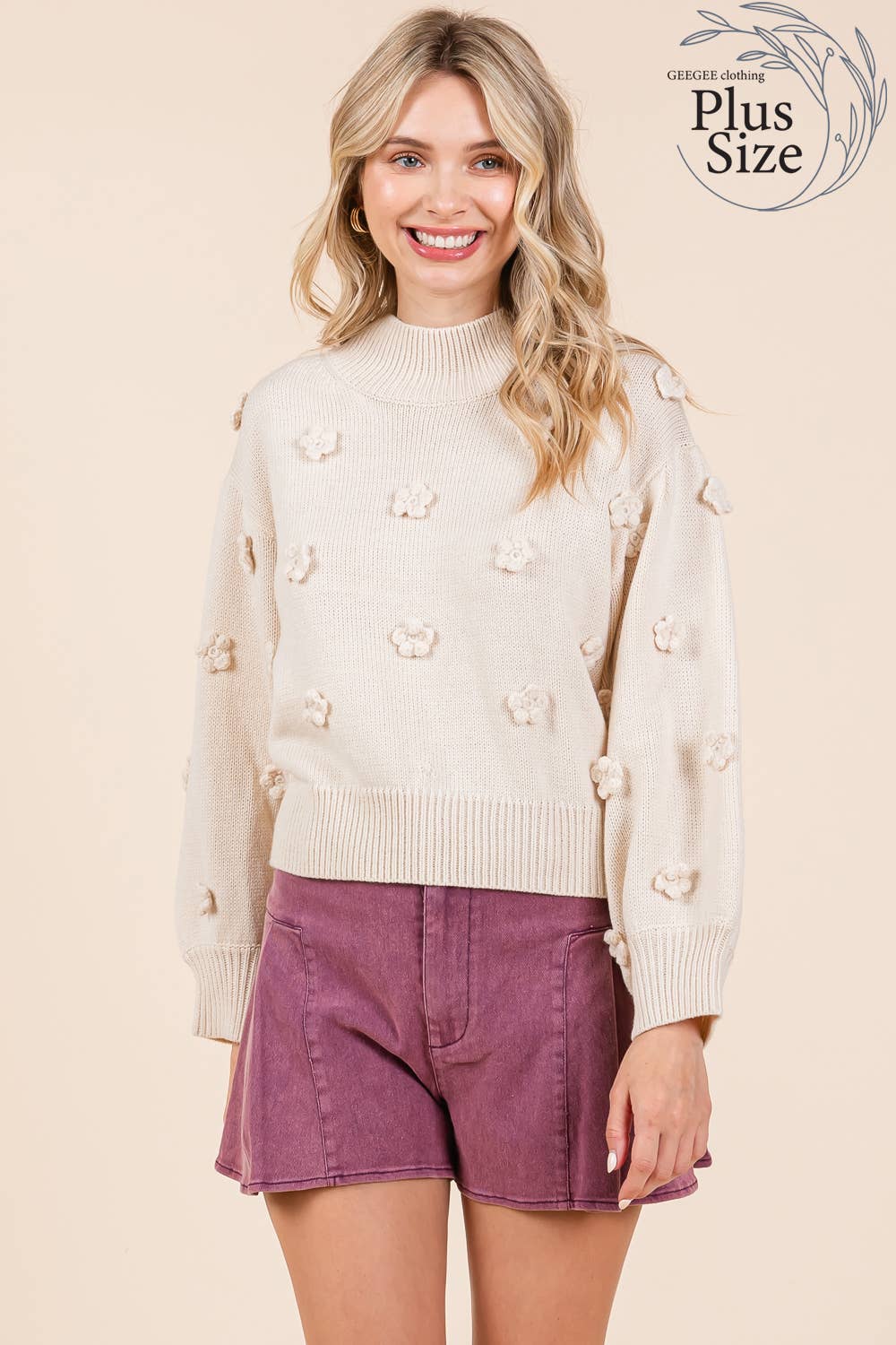 Flower Embroidered Sweater