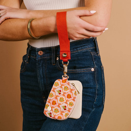 Dynamic Duo Pouch Wristlet-Patchwork Pumpkins