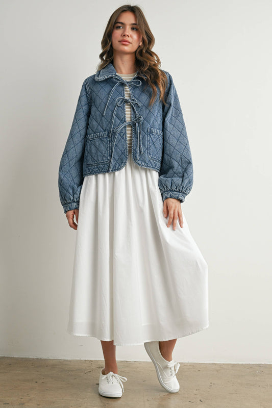 Quilted Bow Tie Jacket