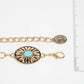 Metallic Flower Disc Chain Belt