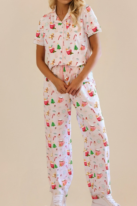 Christmas Print 2pcs Pajama Set