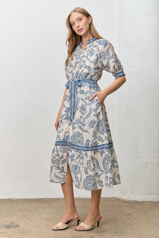 Lucinda Botanical Midi Dress