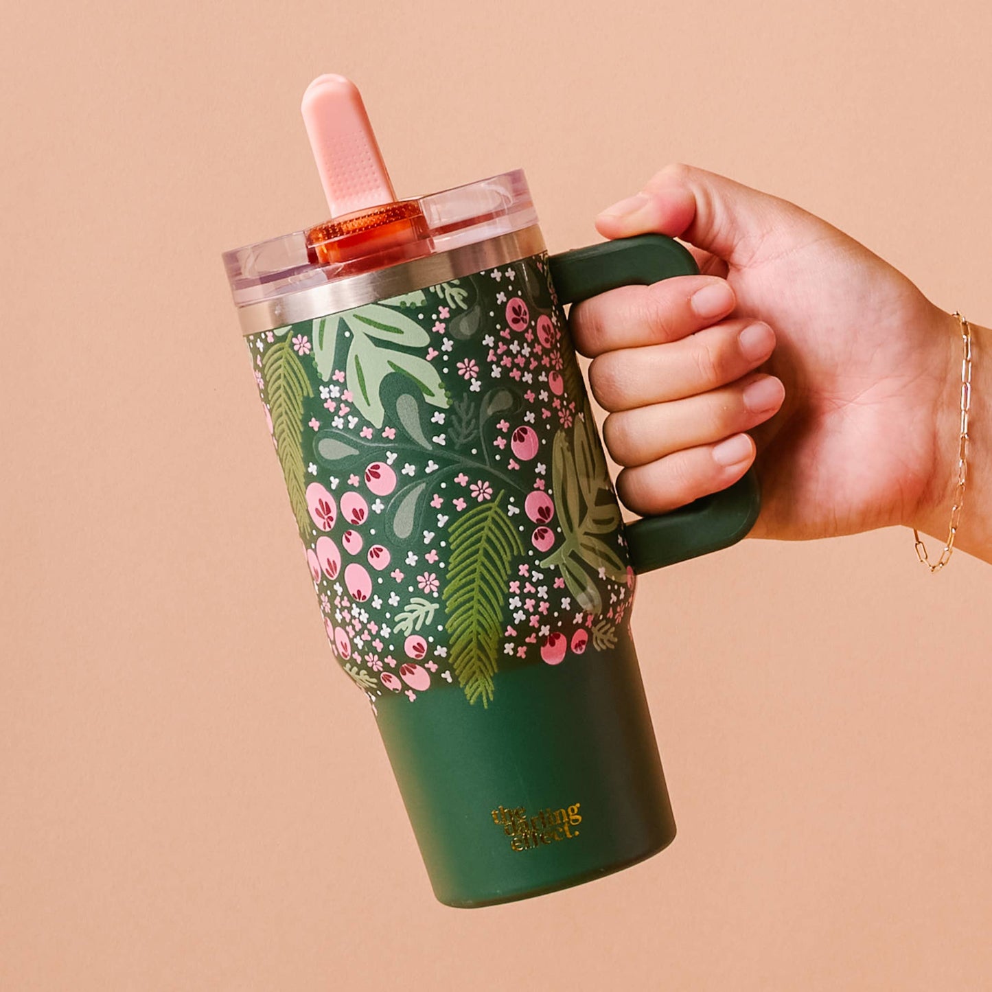 🎁 Lifestyle Flip Straw Tumbler-Jolly Sprig (100% off)
