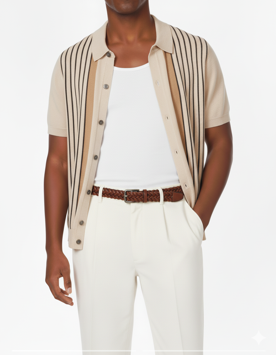 Heritage Textured Cotton Polo Shirt