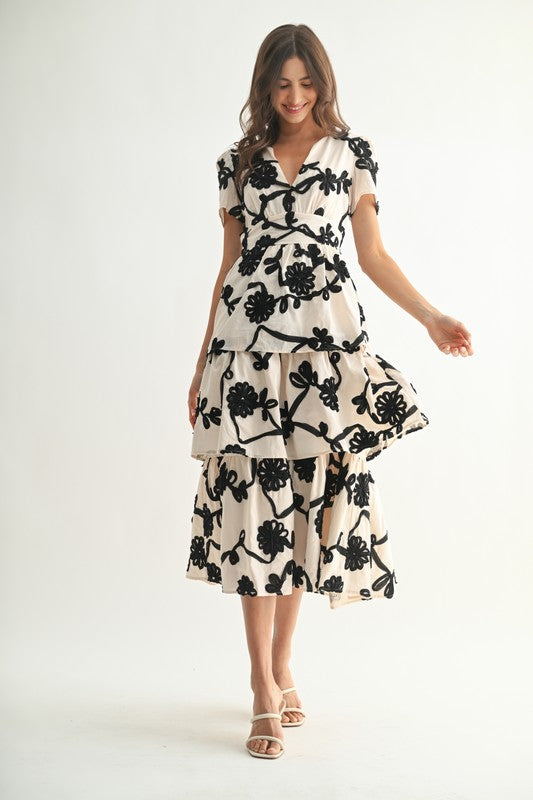 The Aurelia Embroidered Midi