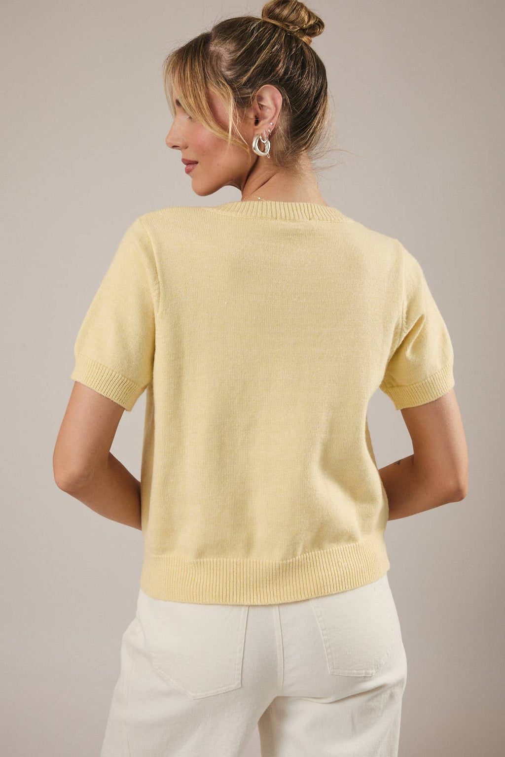Pearl Trim Bow cardigan