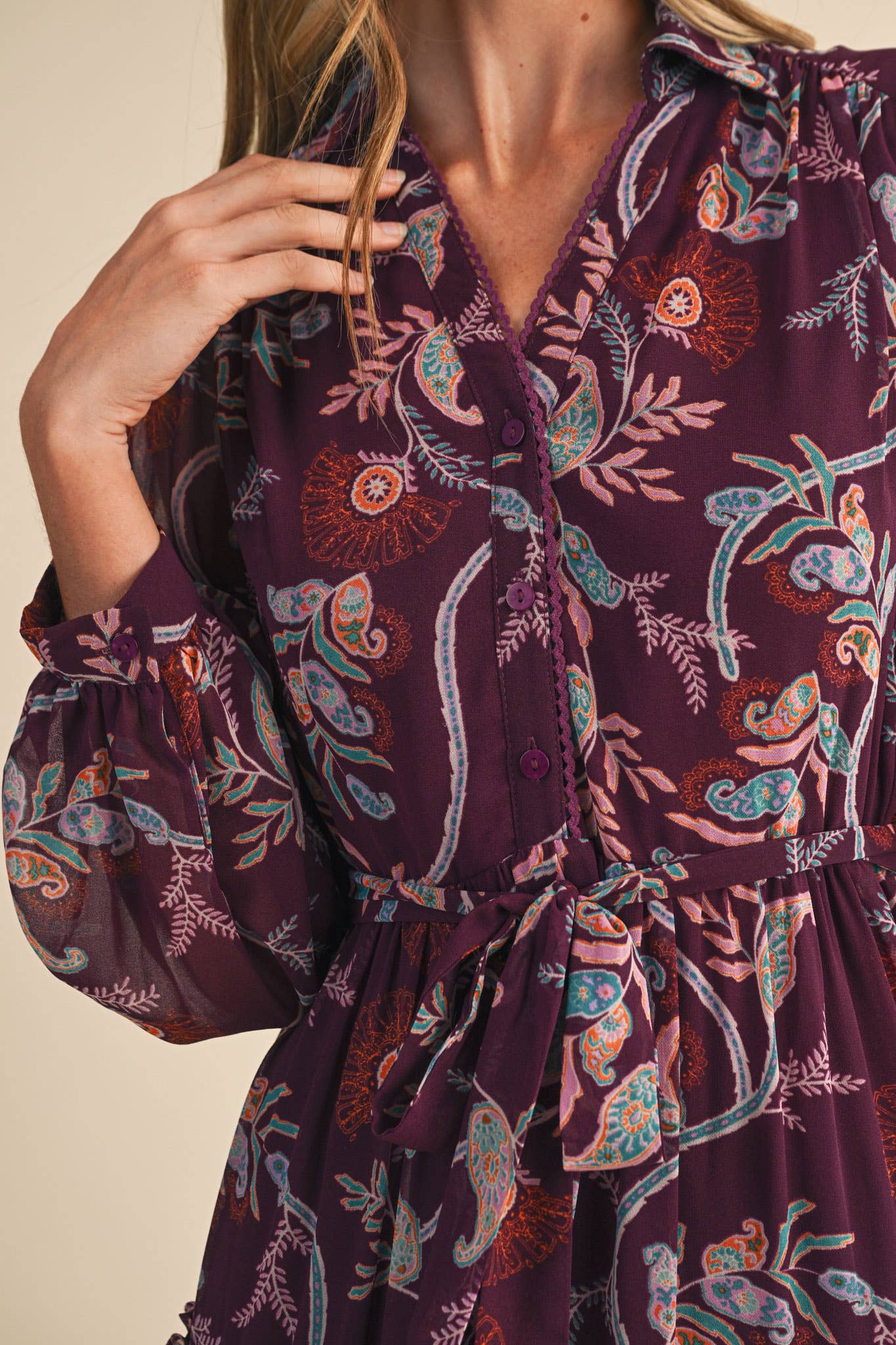 Vale Paisley Midi Dress