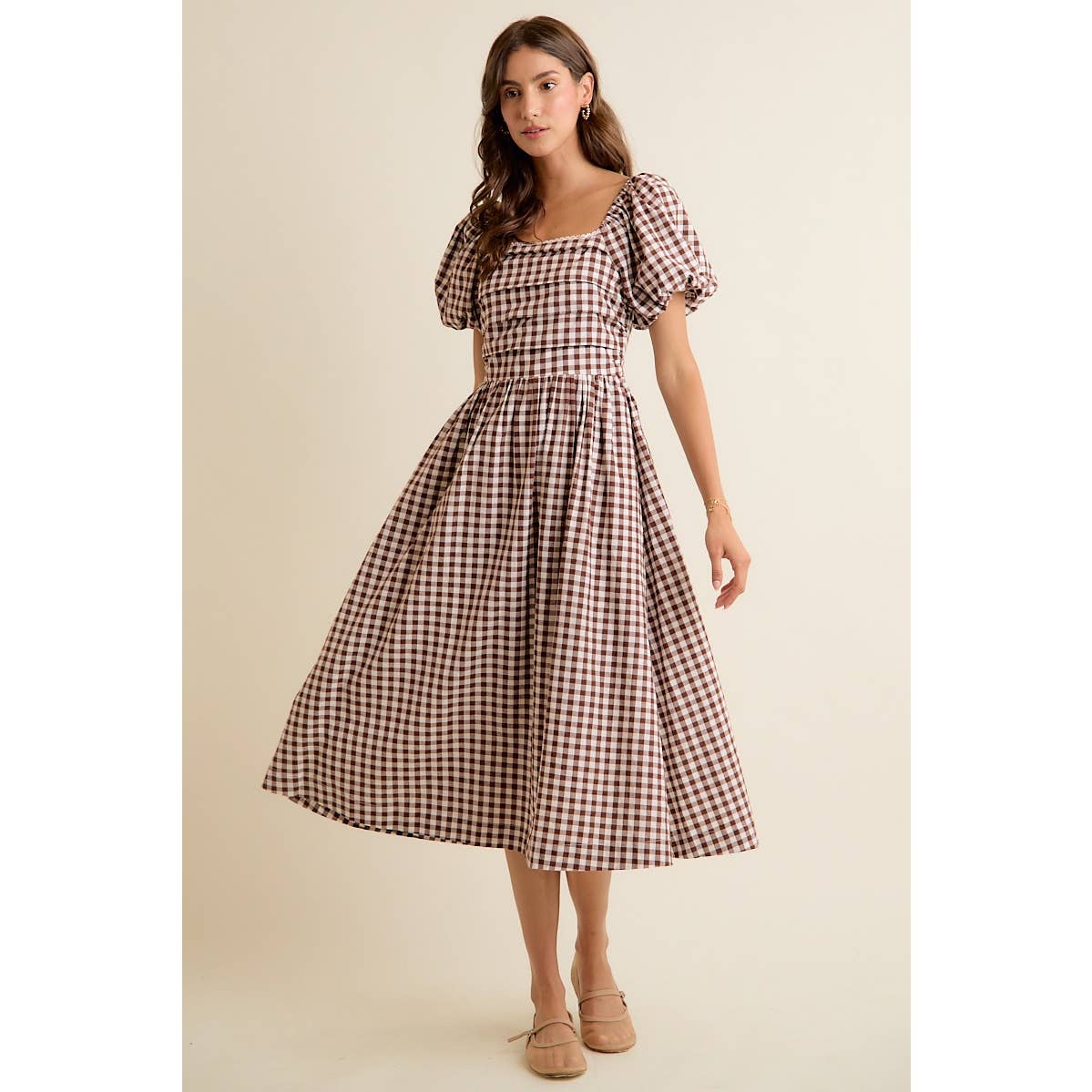 Eloise Gingham Midi Dress
