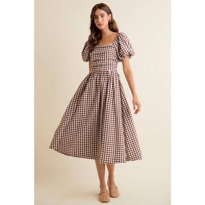 Eloise Gingham Midi Dress