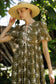 Vintage Embroidered Midi Dress