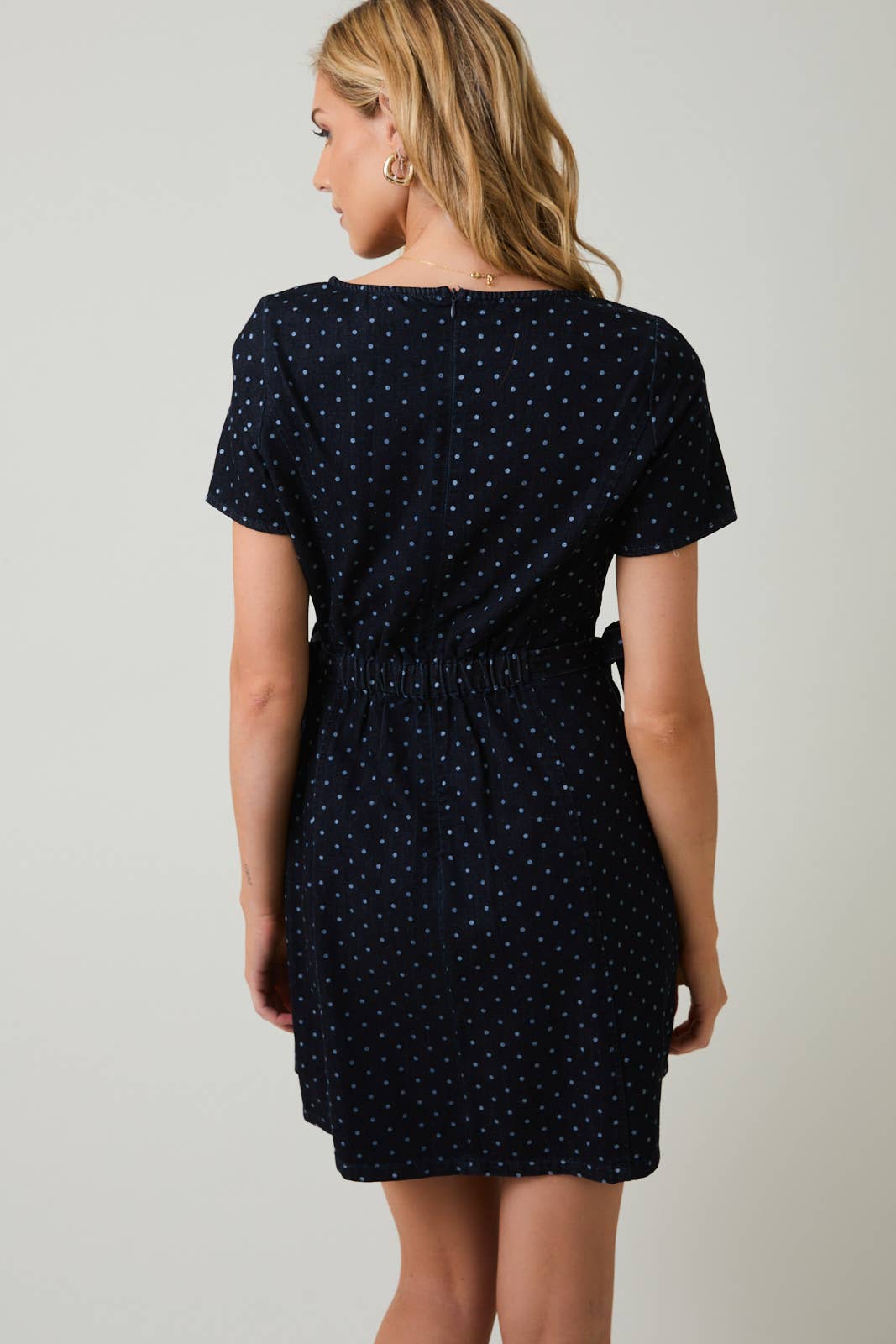 Indigo Side Ties Dress
