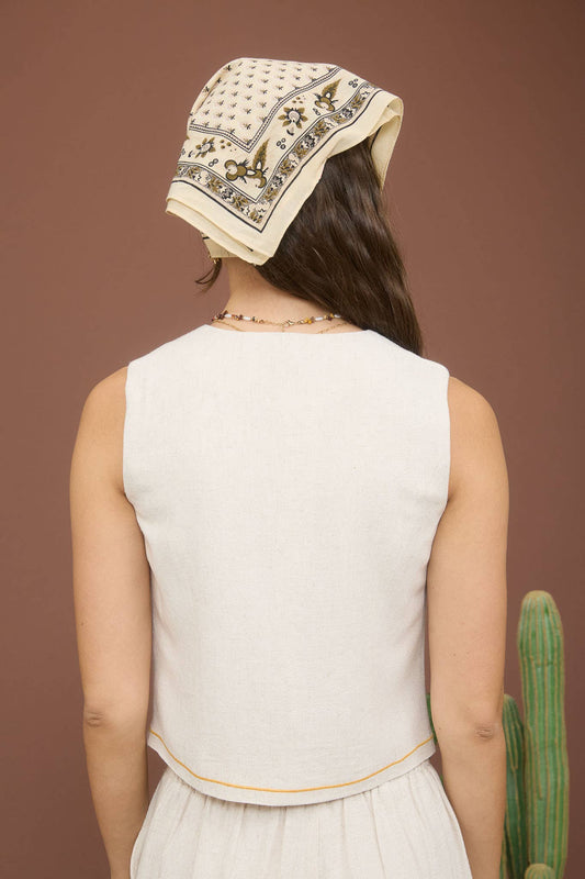 Sweet Citrus Linen Vest