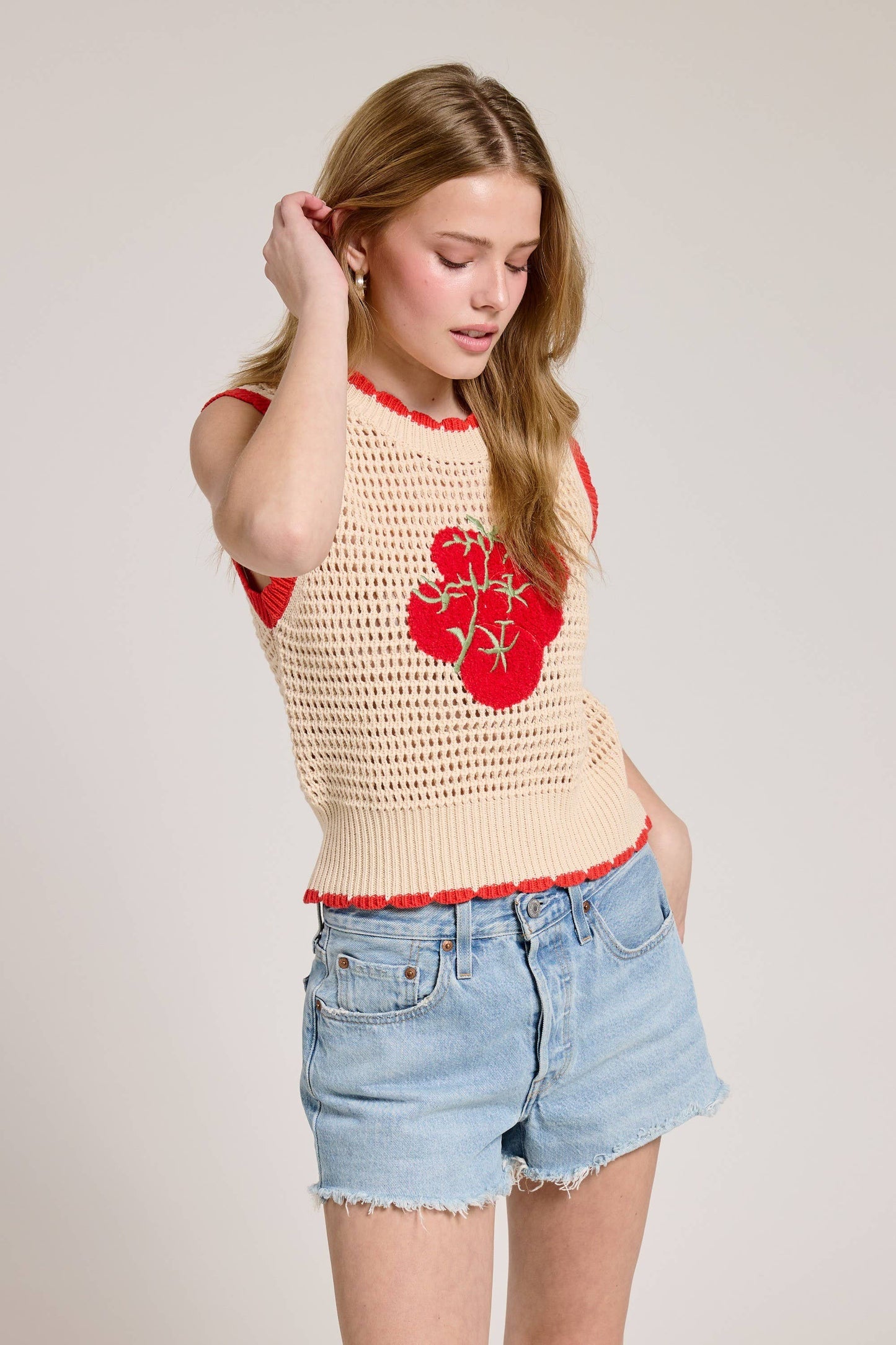 Tomato Vine Knit Vest
