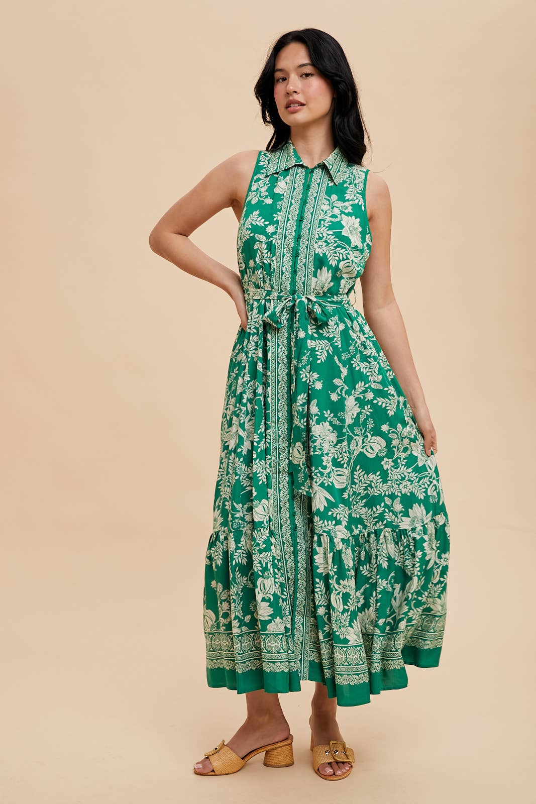 Coastal Muse Belted Midi Dress