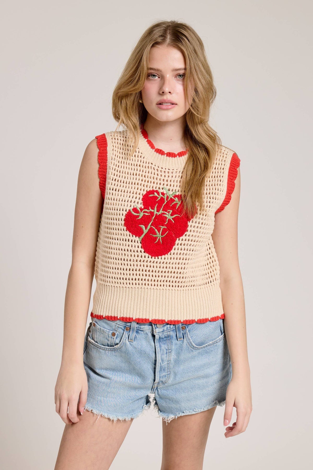 Tomato Vine Knit Vest