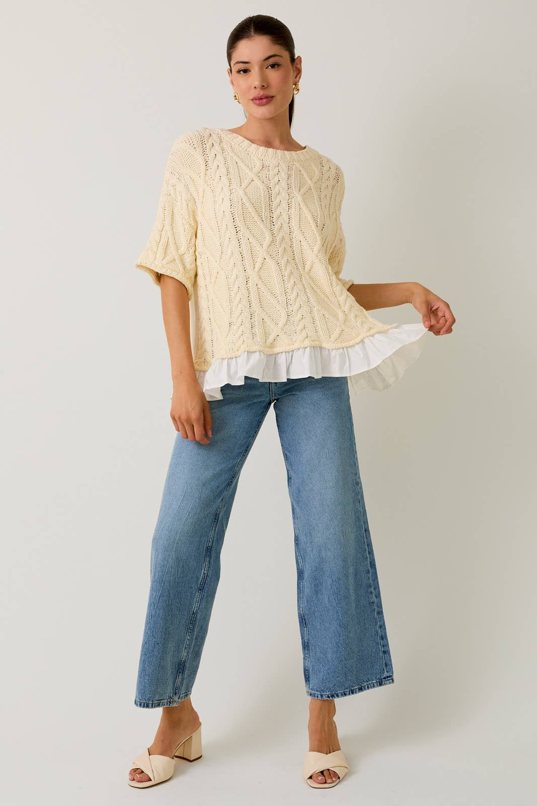 Ruffle Cable Knit