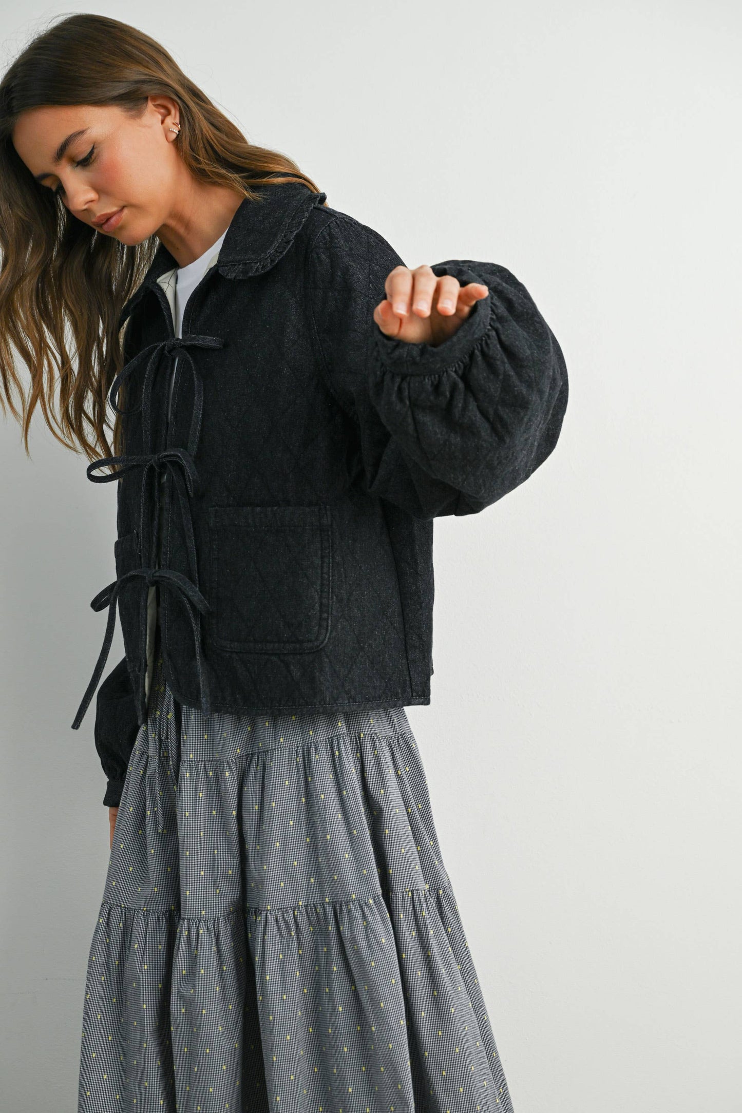 Quilted Bow Tie Jacket