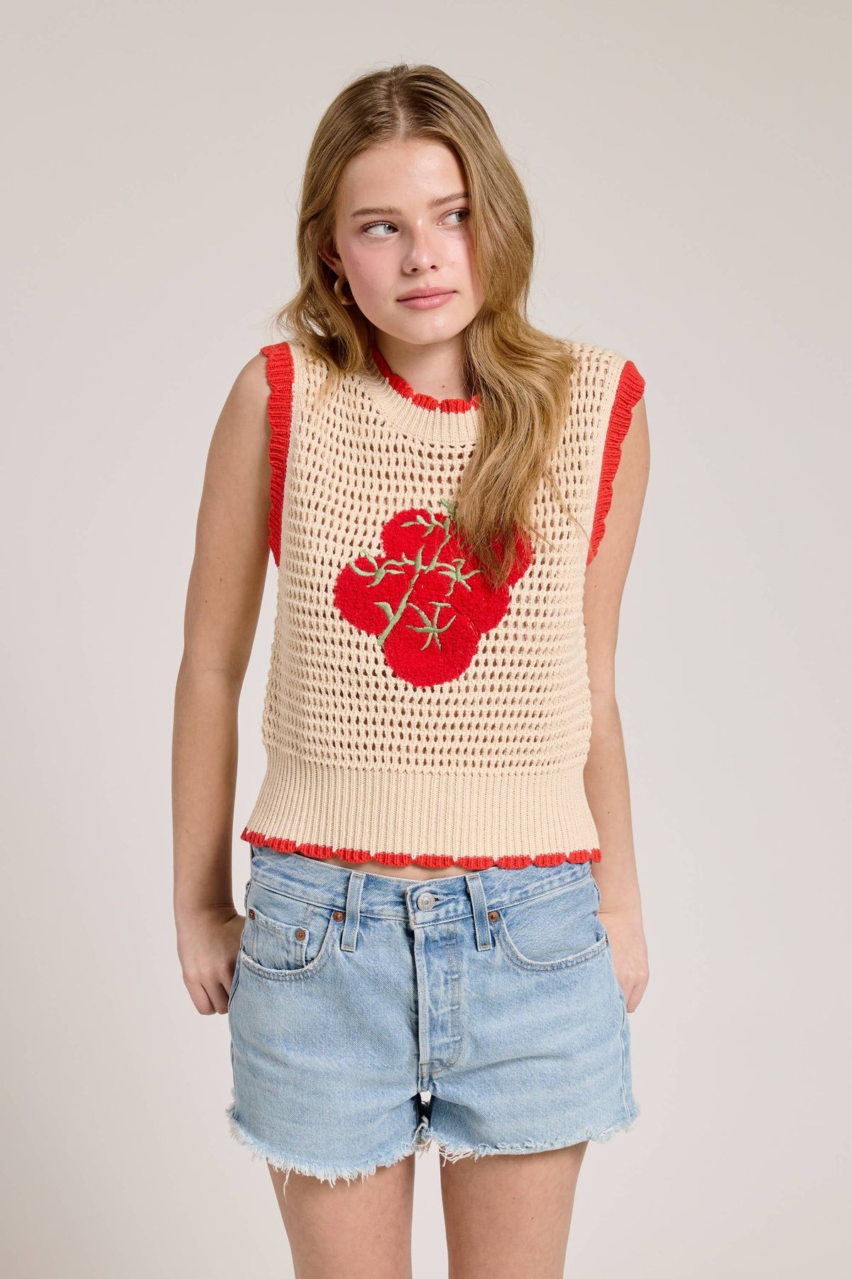Tomato Vine Knit Vest