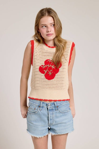 Tomato Vine Knit Vest