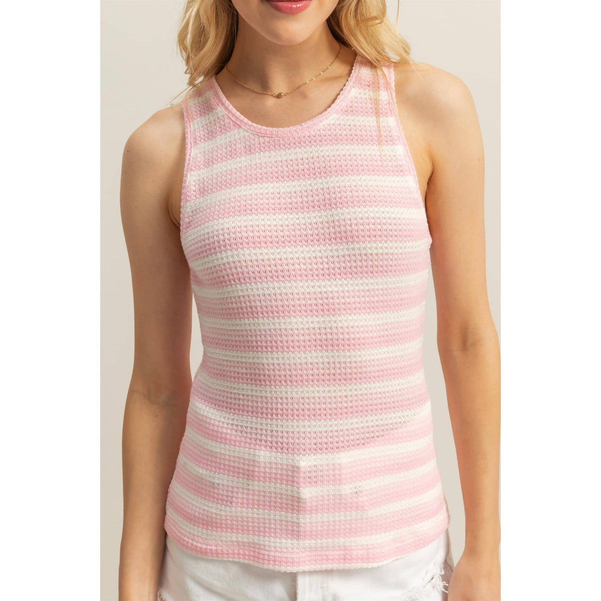 Striped Knit Tank Top