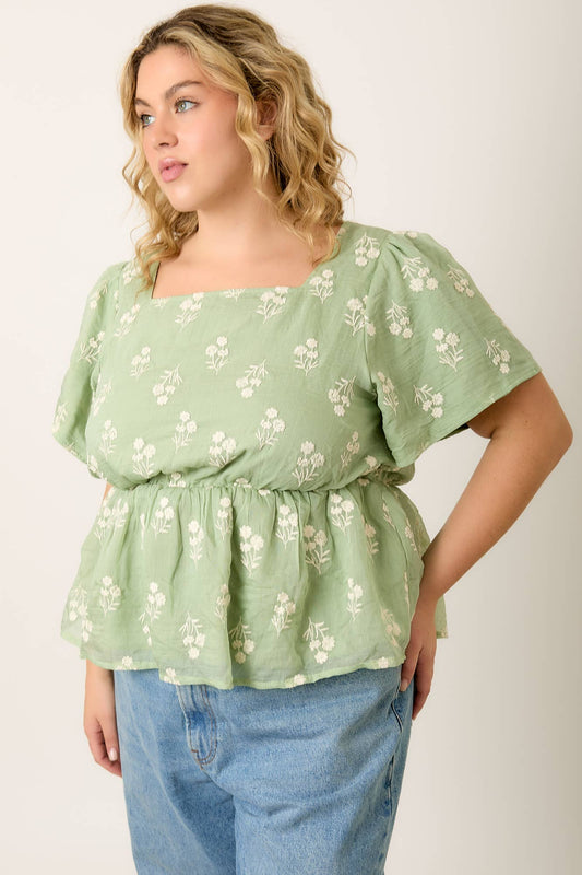 Sage Bloom Blouse