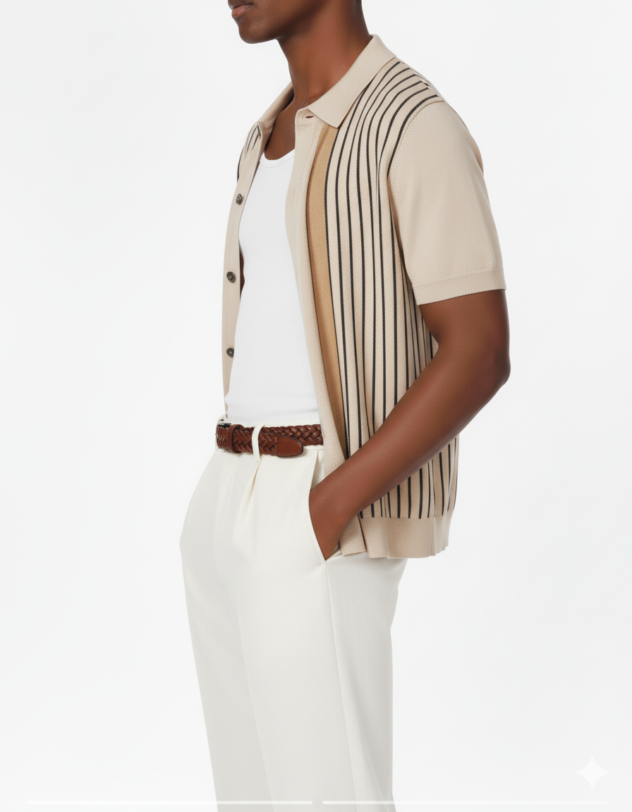 Heritage Textured Cotton Polo Shirt