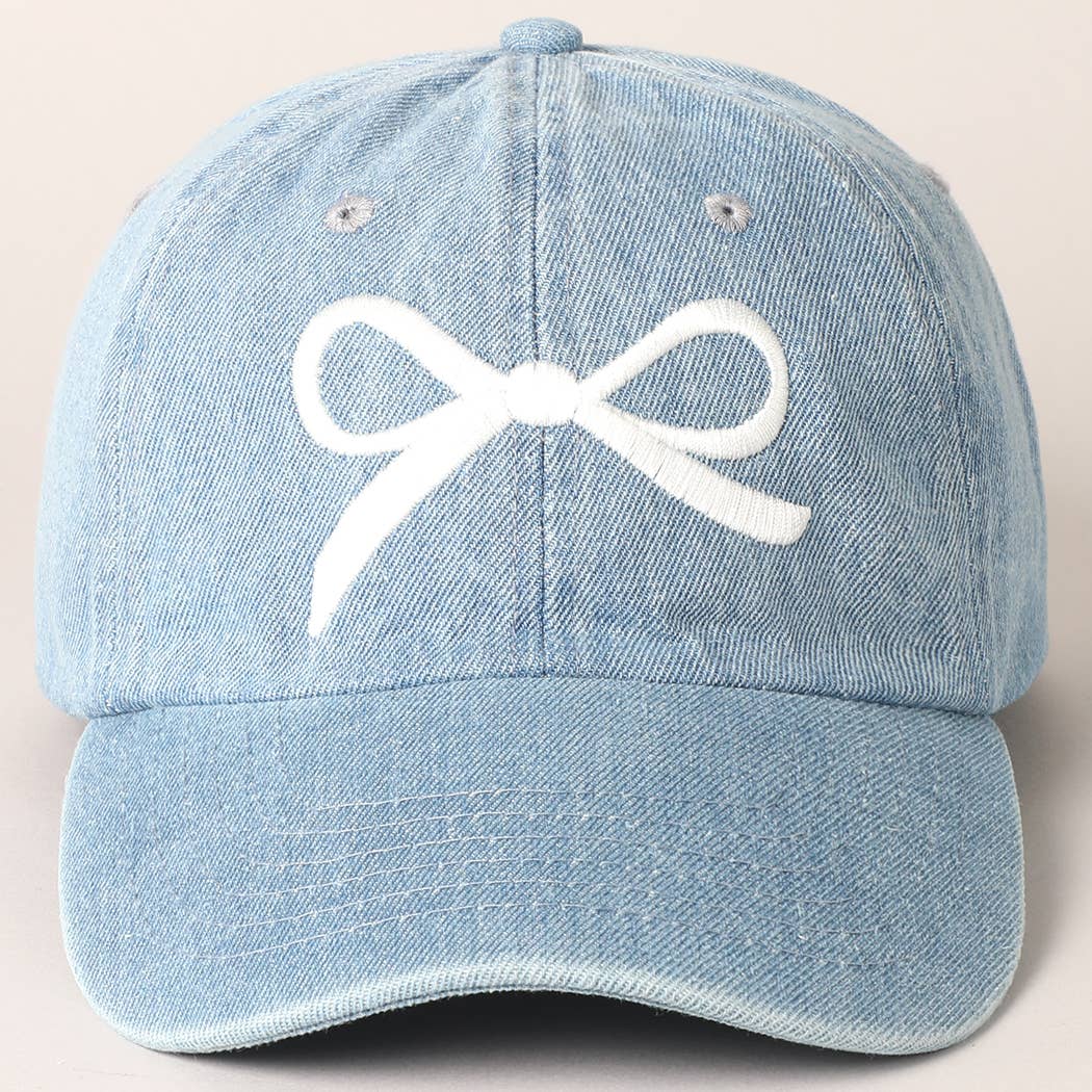 Darling Bow Denim Cap