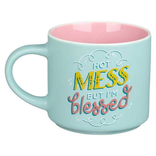 Hot Mess But I'm Blessed Ceramic Mug