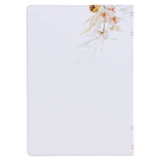 Cream Floral Spiritual Growth Bible New Living Translation