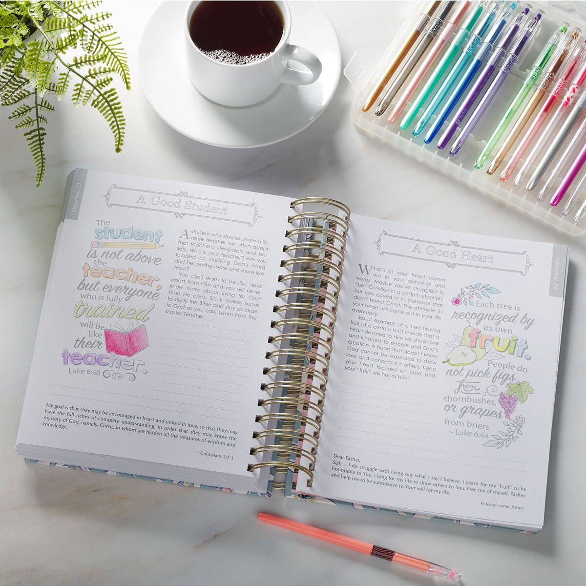 Illustrated Words of Jesus for Women – 366-Day Coloring Devotional