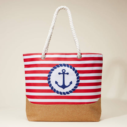Anchored In Love Beach Tote