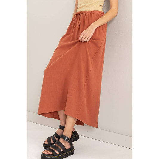 Linen Midi Skirt