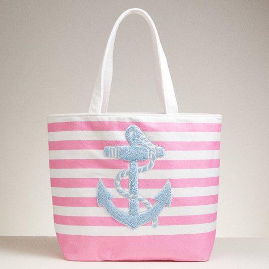 Stripe and Anchor Beach Tote