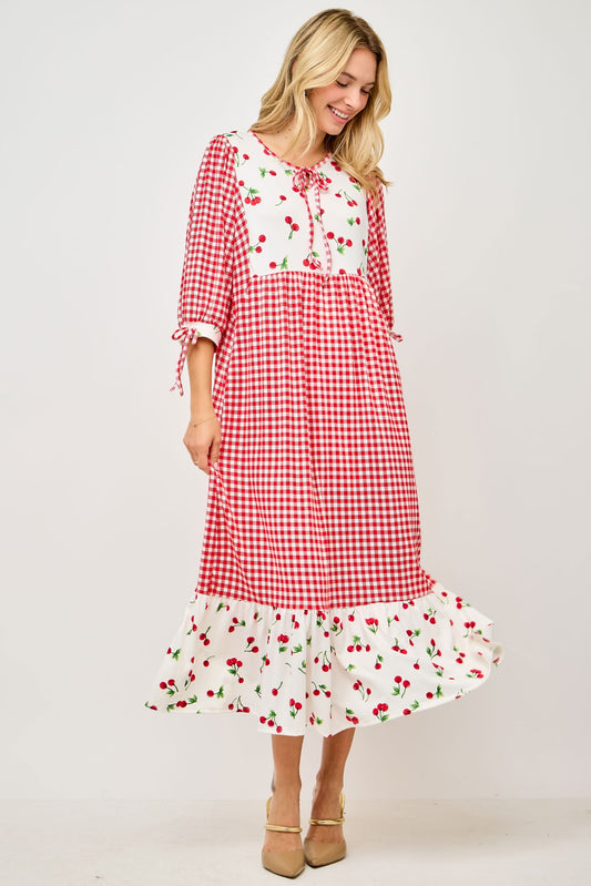 Gingham Cherry Dress