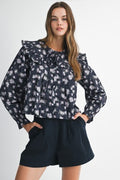 Floral Peter Pan Collar Blouse