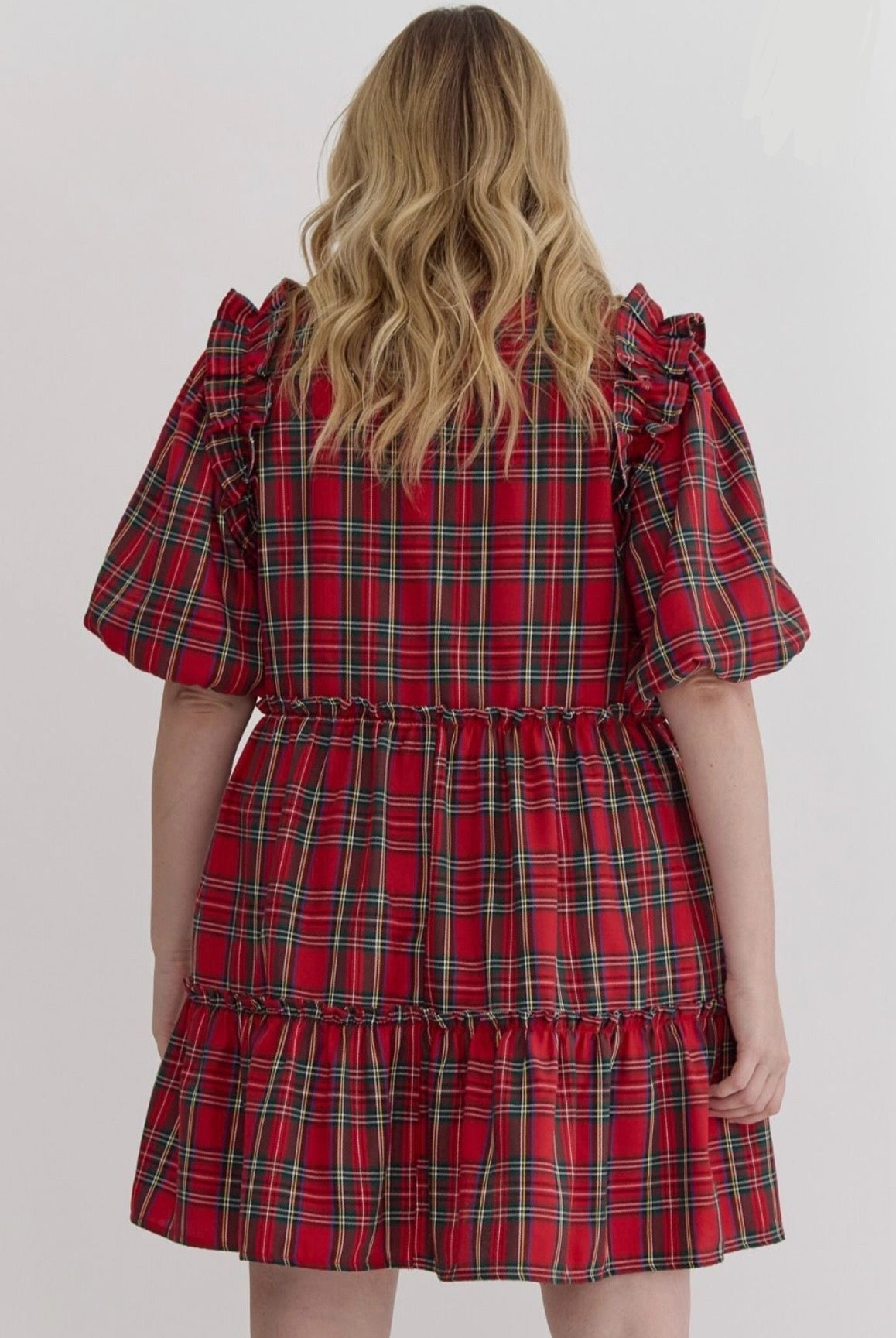 LeeAnn Plaid Midi Dress