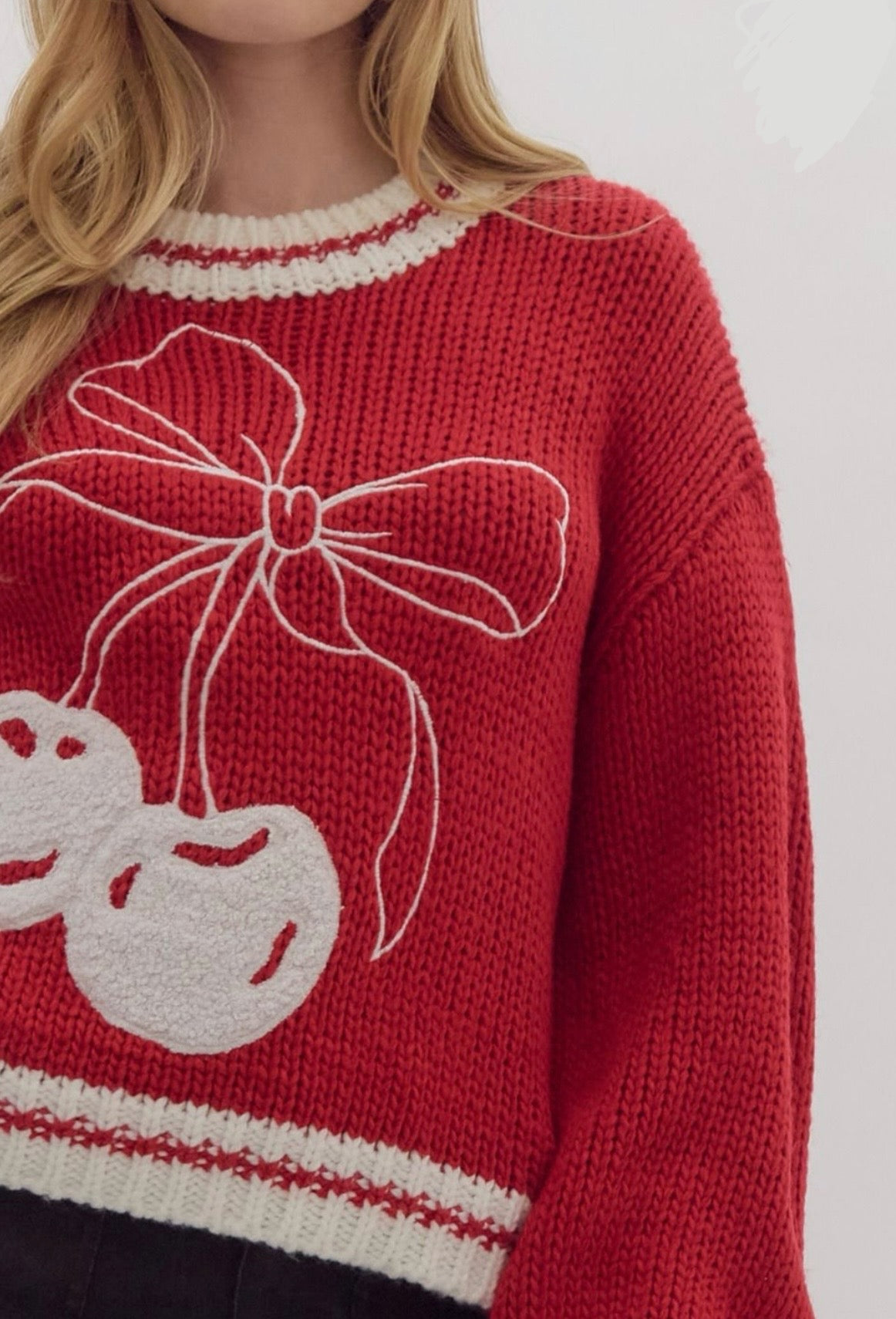 Cherry Coquette Sweater