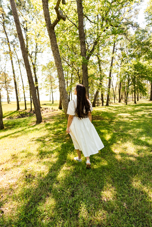 2-Piece Poplin Dress and Knit Vest