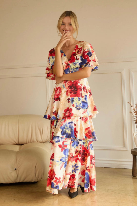 Lety Floral Tiered Maxi Dress
