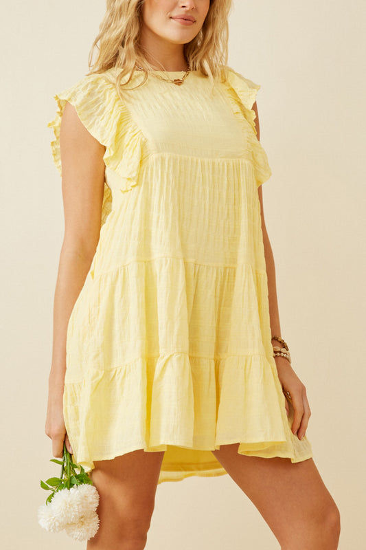 Eve Texture Ruffle Dress