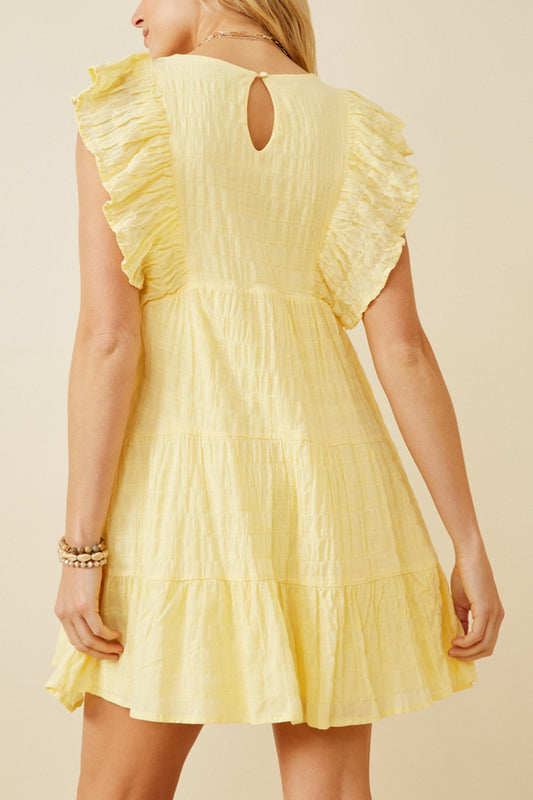 Eve Texture Ruffle Dress